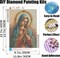 5D Diamond Art Kits for Adults – The Virgin Mary Diamond Painting Kit, Full Drill Round Rhinestone Gem Art DIY Craft for Beginners, Religious Wall Decor 12x16 Inch